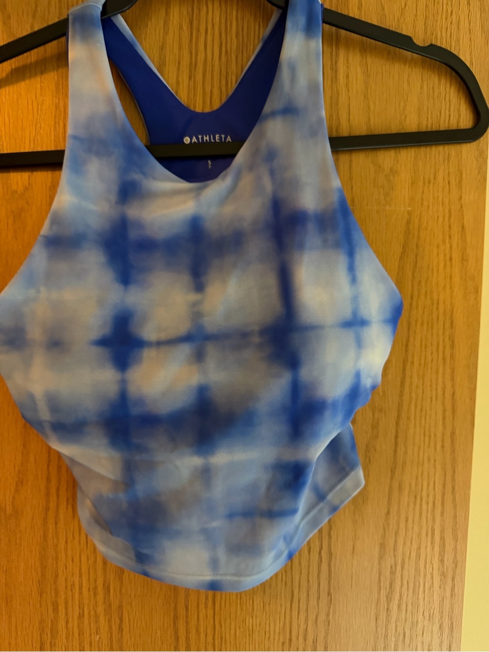 Athleta Conscious Crop Tie Dye Blue